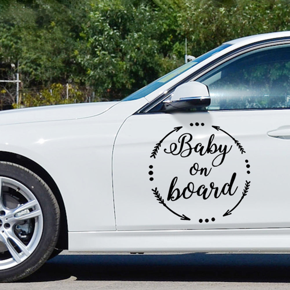 BABY ON BOARD Letter Reflective Warning Car Auto Sticker Decoration Gift