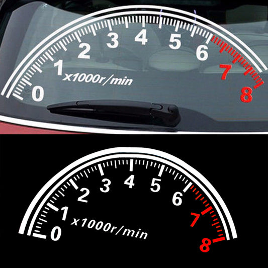 Fashion Reflective Car Sticker Rear Windshield Speedometer Decor Graphics Decal