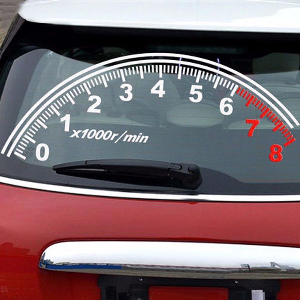Fashion Reflective Car Sticker Rear Windshield Speedometer Decor Graphics Decal