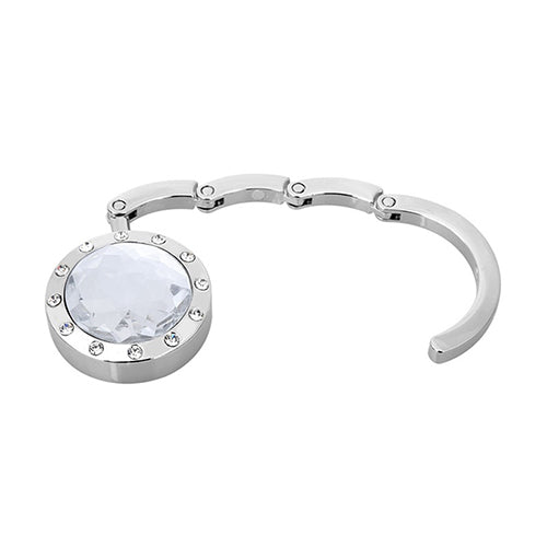 Foldable Folding Round Rhinestone Purse Handbag Table Hook Hanger Bag Holder