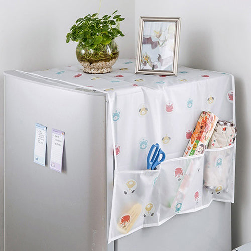 Fridge Refrigerator Dust Proof Cover Multi-Use Pouch Storage Kitchen Organizer