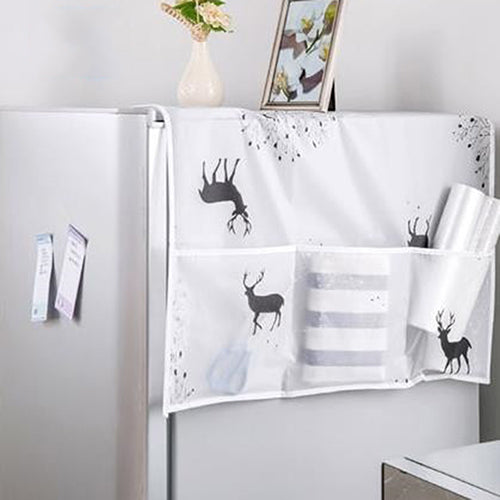 Fridge Refrigerator Dust Proof Cover Multi-Use Pouch Storage Kitchen Organizer