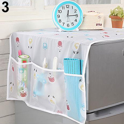 Fridge Refrigerator Dust Proof Cover Multi-Use Pouch Storage Kitchen Organizer