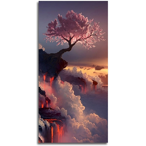Romantic Cherry Blossom Tree 5D Resin Diamond Embroidery Painting Wall Decor