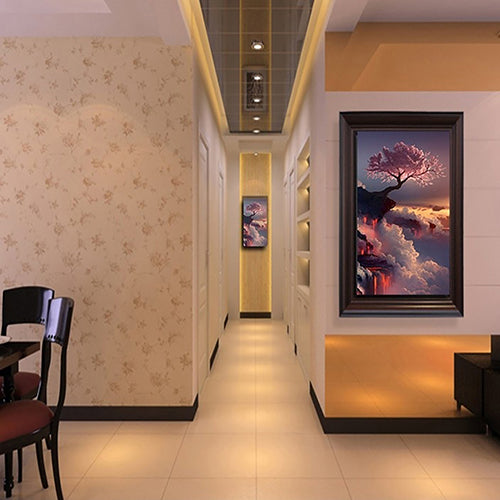 Romantic Cherry Blossom Tree 5D Resin Diamond Embroidery Painting Wall Decor