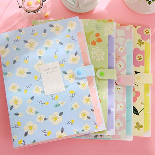 Fashion Classic Floral Paper File Document Bag Pouch Folder Bag School Stationery