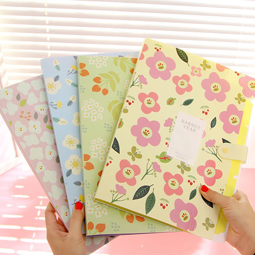 Fashion Classic Floral Paper File Document Bag Pouch Folder Bag School Stationery