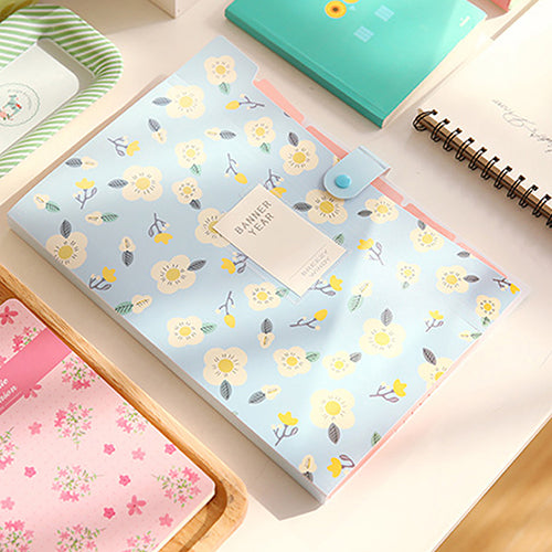Fashion Classic Floral Paper File Document Bag Pouch Folder Bag School Stationery