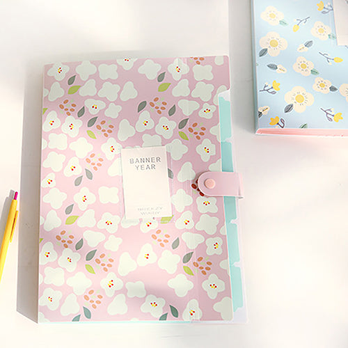 Fashion Classic Floral Paper File Document Bag Pouch Folder Bag School Stationery