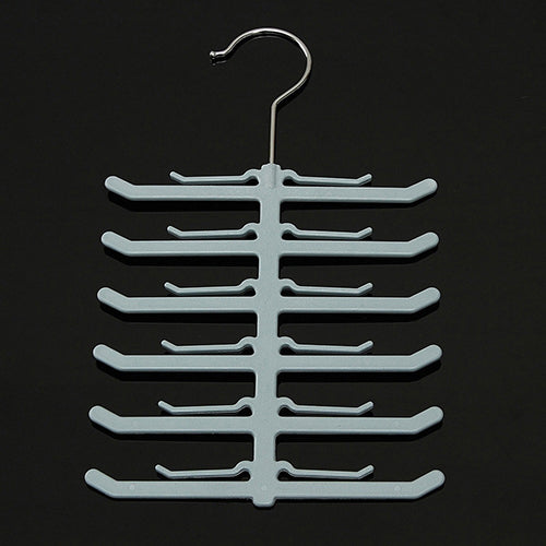 Fishbone Necktie Tie Belt Hanger Rack Shawl Scarf Antiskid Holder Organizer