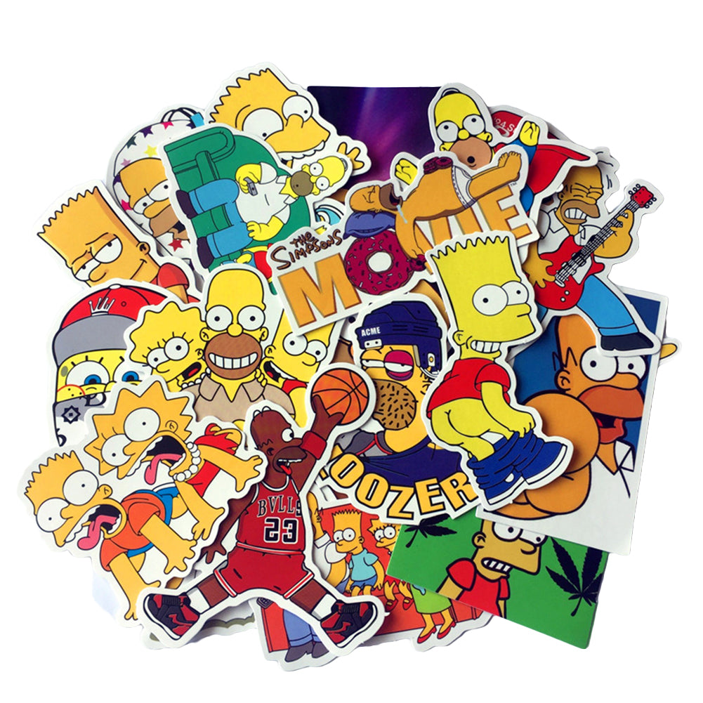 25Pcs Cartoon Graffiti Stickers Car Laptop Skateboard Decal Kids Toy DIY Decal