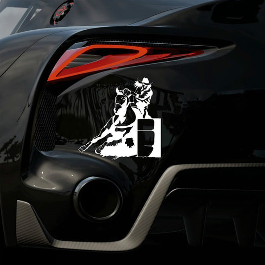 Fashion Girl Horse Racing Car Truck Window Decals Self-Adhesive Decor Stickers