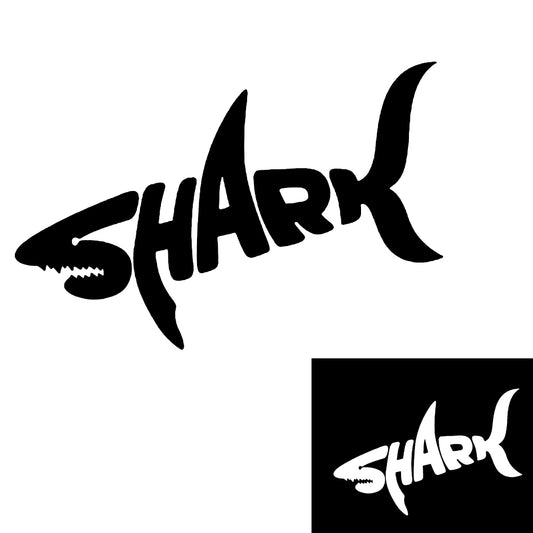 Fashion Shark Shape Letter Reflective PET Removable Sticker Decal Car Decoration