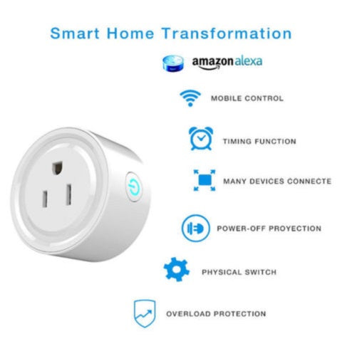 Smart Mini WiFi Plug Outlet Switch work with Google Home Remote