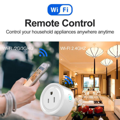 Smart Mini WiFi Plug Outlet Switch work with Google Home Remote