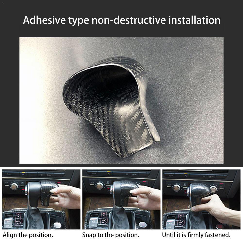 Carbon Fiber Shift Knob Head Cover for Audi Old Model A4/A5/A6/A7/Q3/Q5/Q7