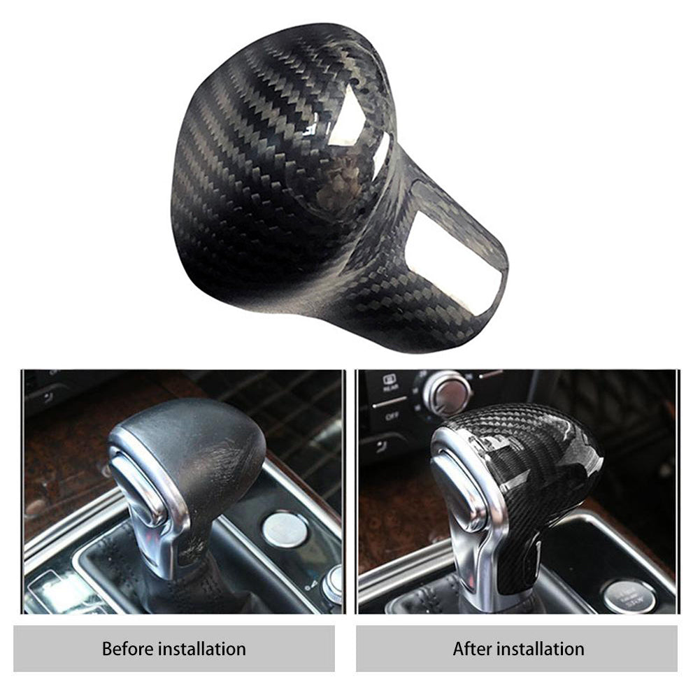 Carbon Fiber Shift Knob Head Cover for Audi Old Model A4/A5/A6/A7/Q3/Q5/Q7