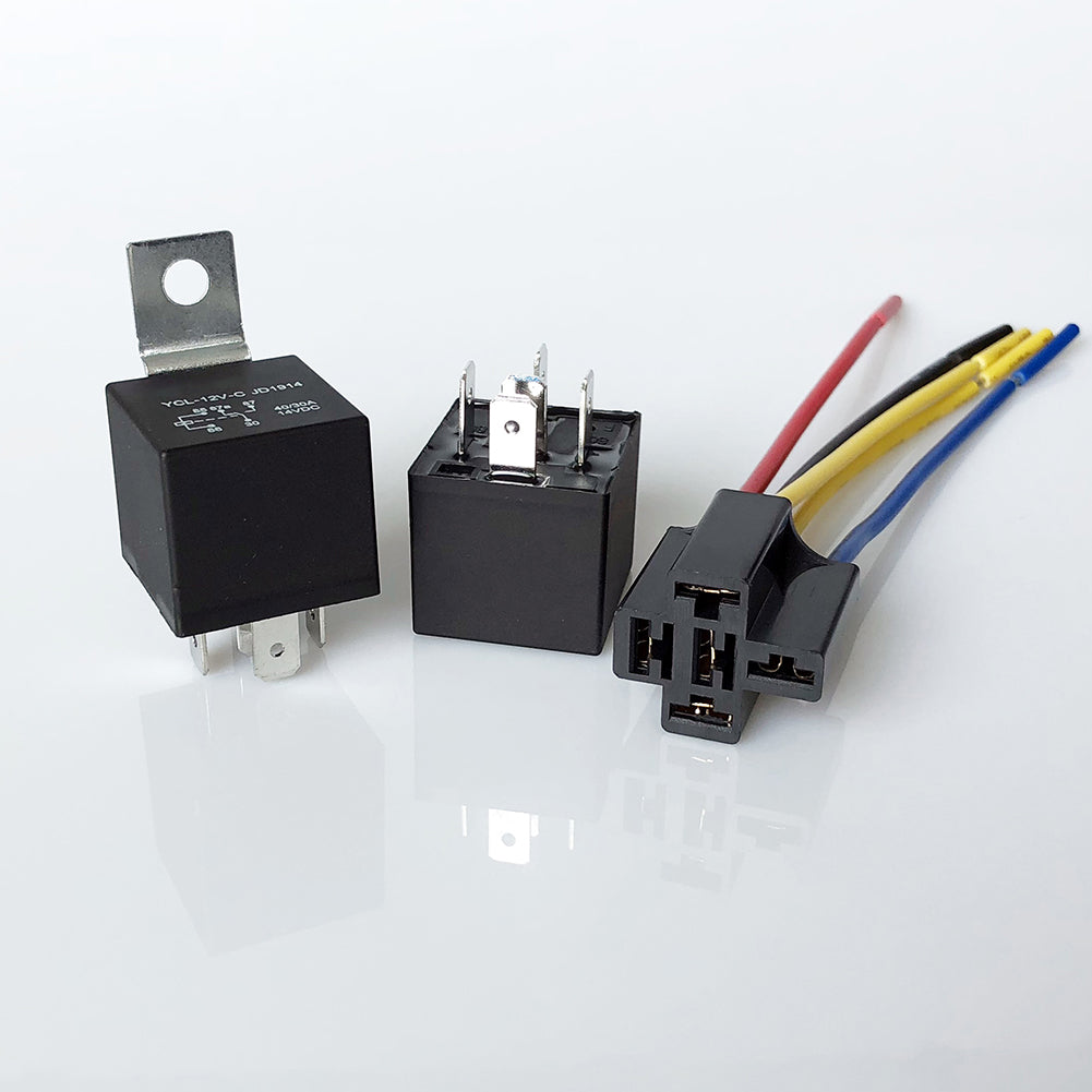 Automotive Relay 12V 5Pin 40A Car Copper Terminal Auto with Socket Accessory