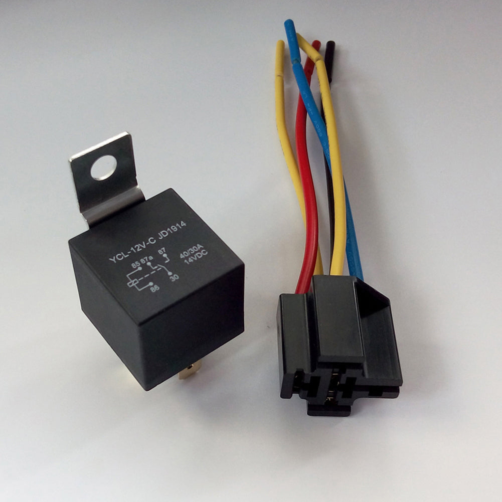 Automotive Relay 12V 5Pin 40A Car Copper Terminal Auto with Socket Accessory