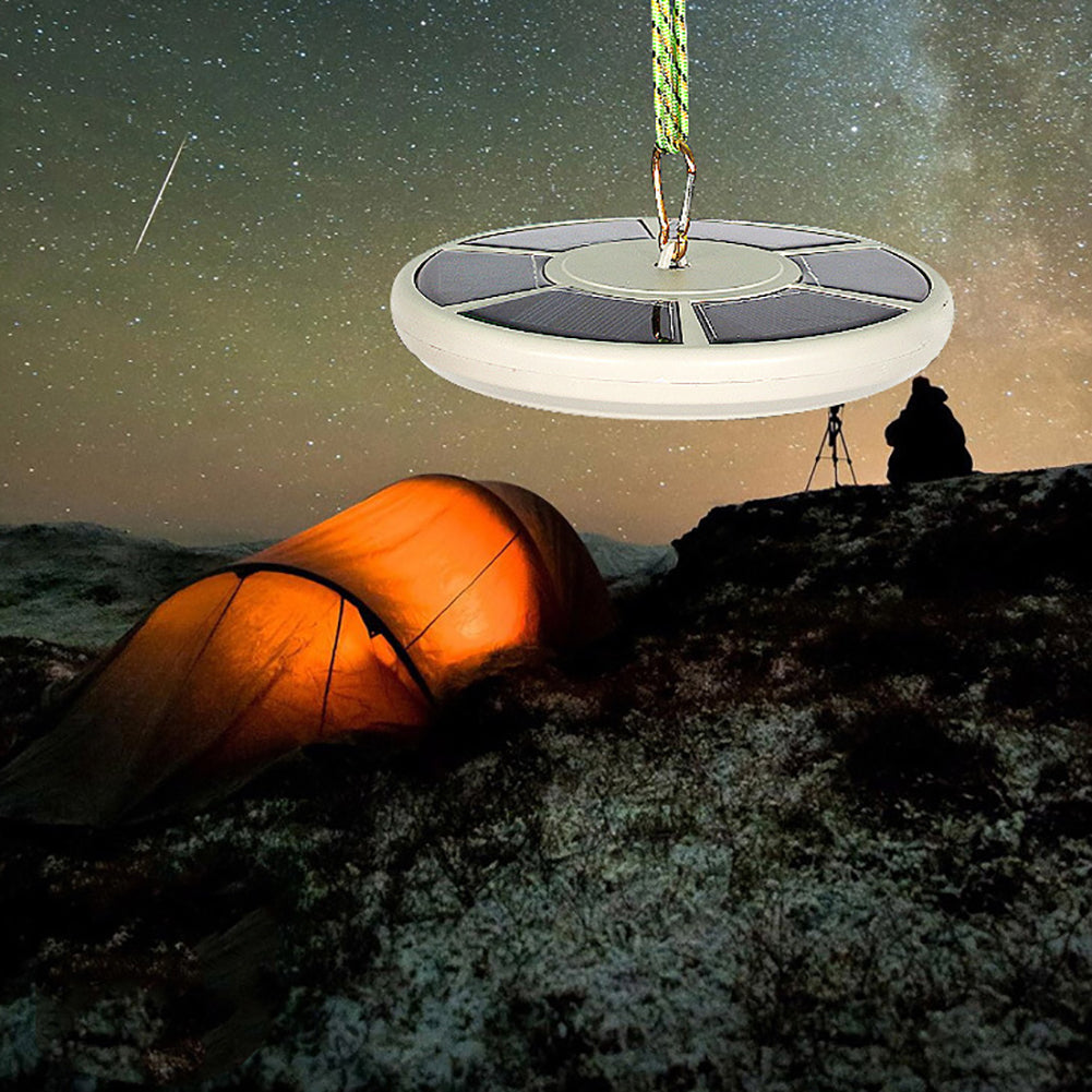 26LED Solar Flag Pole Light Super Brightness Camping Tent Lamp Garden Yard Decor