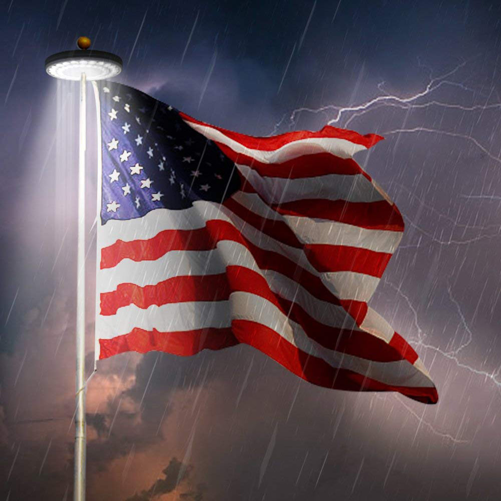 26LED Solar Flag Pole Light Super Brightness Camping Tent Lamp Garden Yard Decor