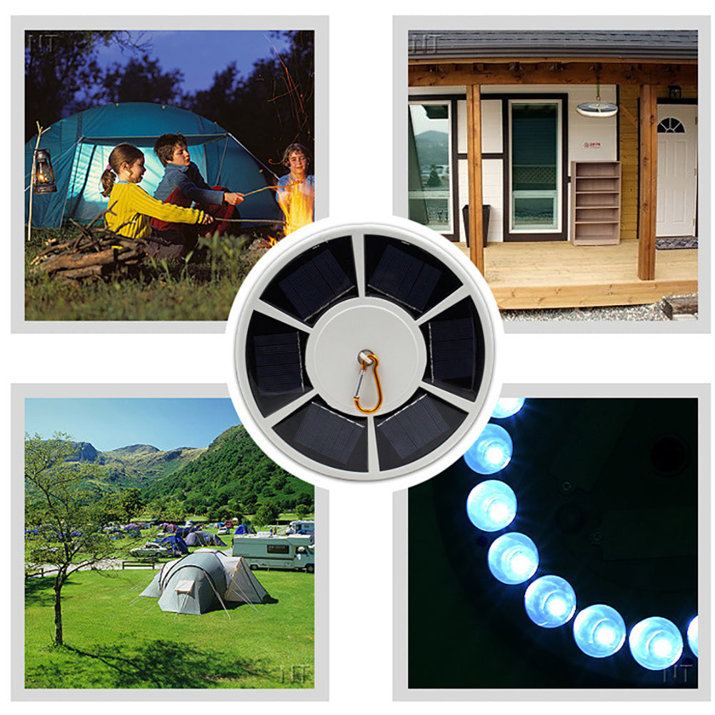 26LED Solar Flag Pole Light Super Brightness Camping Tent Lamp Garden Yard Decor