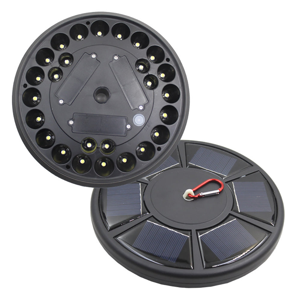 26LED Solar Flag Pole Light Super Brightness Camping Tent Lamp Garden Yard Decor