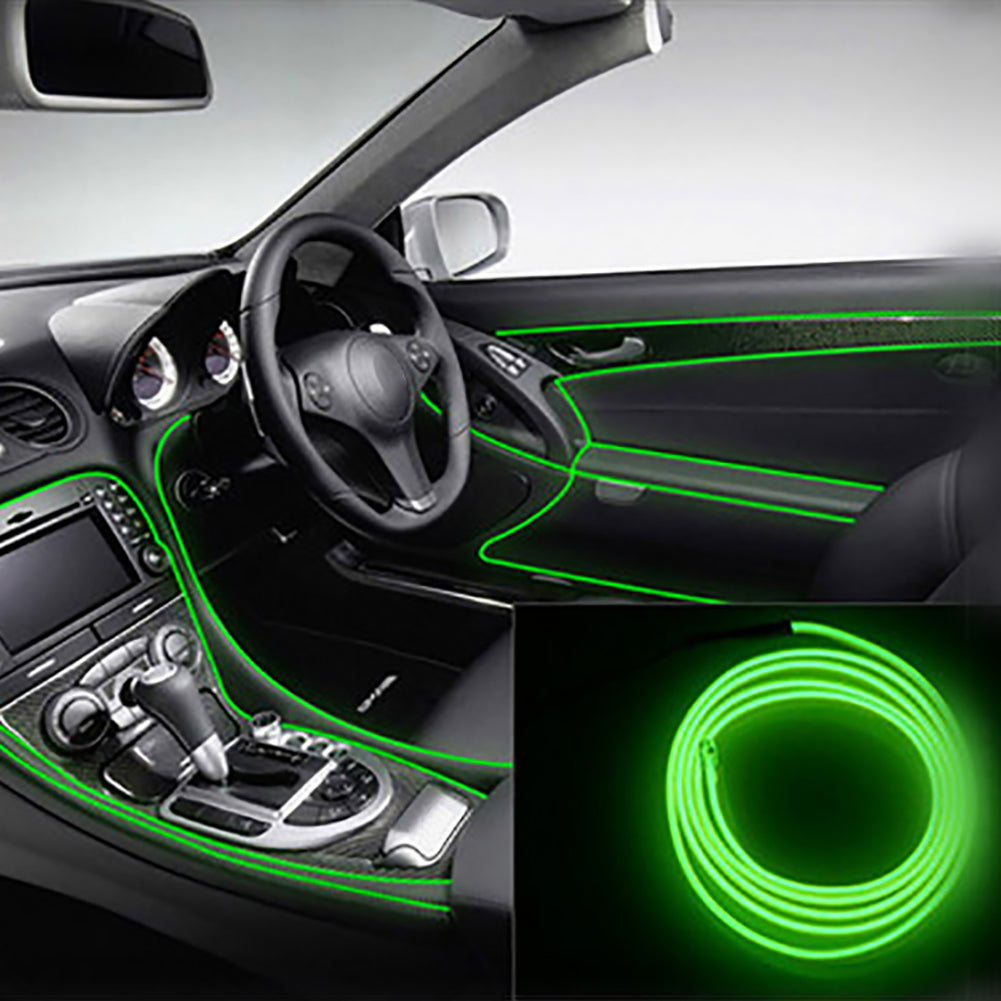Car Styling Flexible Lights Strip LED Cold Light Interior Trim 12V Inverter 300cm