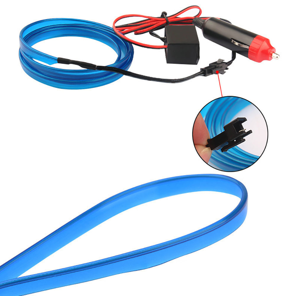 Car Styling Flexible Lights Strip LED Cold Light Interior Trim 12V Inverter 300cm