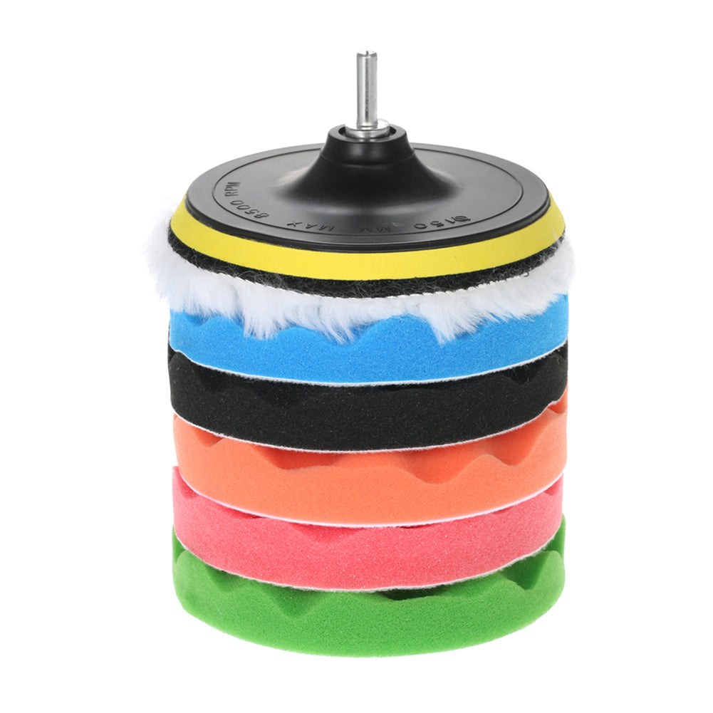 7Pcs Car 6Inch Auto Polishing Pads Waxing Buffing Sponge Sander Sealing Glaze