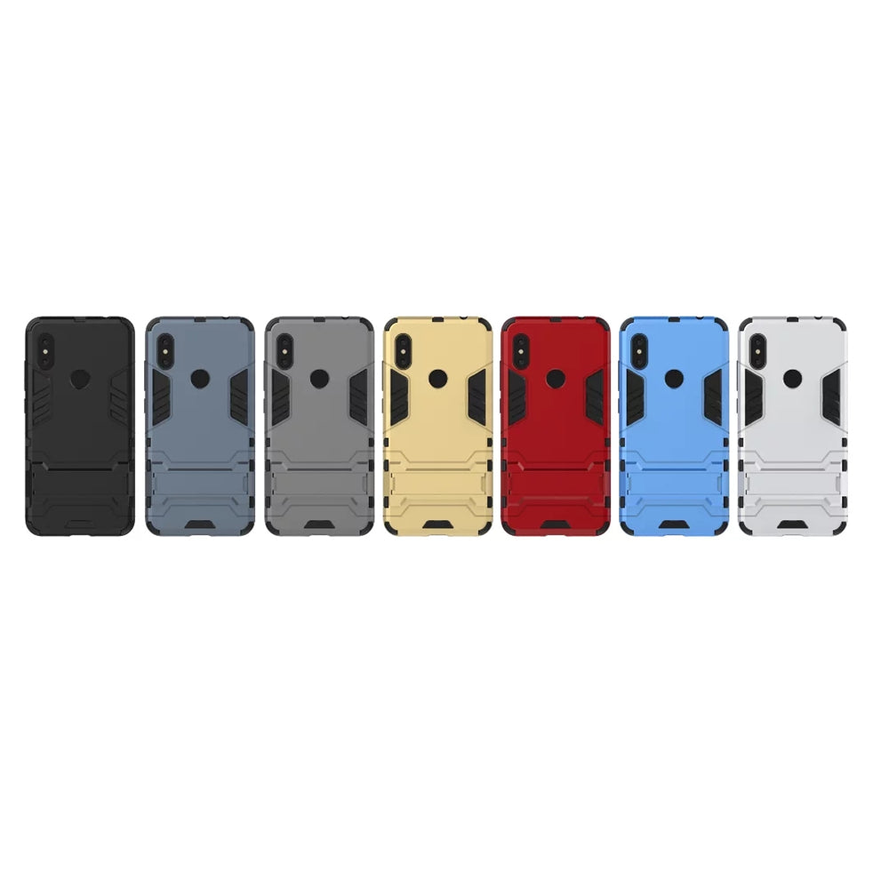 Case with Stand Back Cover Solid Colored Hard PC Material for Xiaomi Redmi Note 6