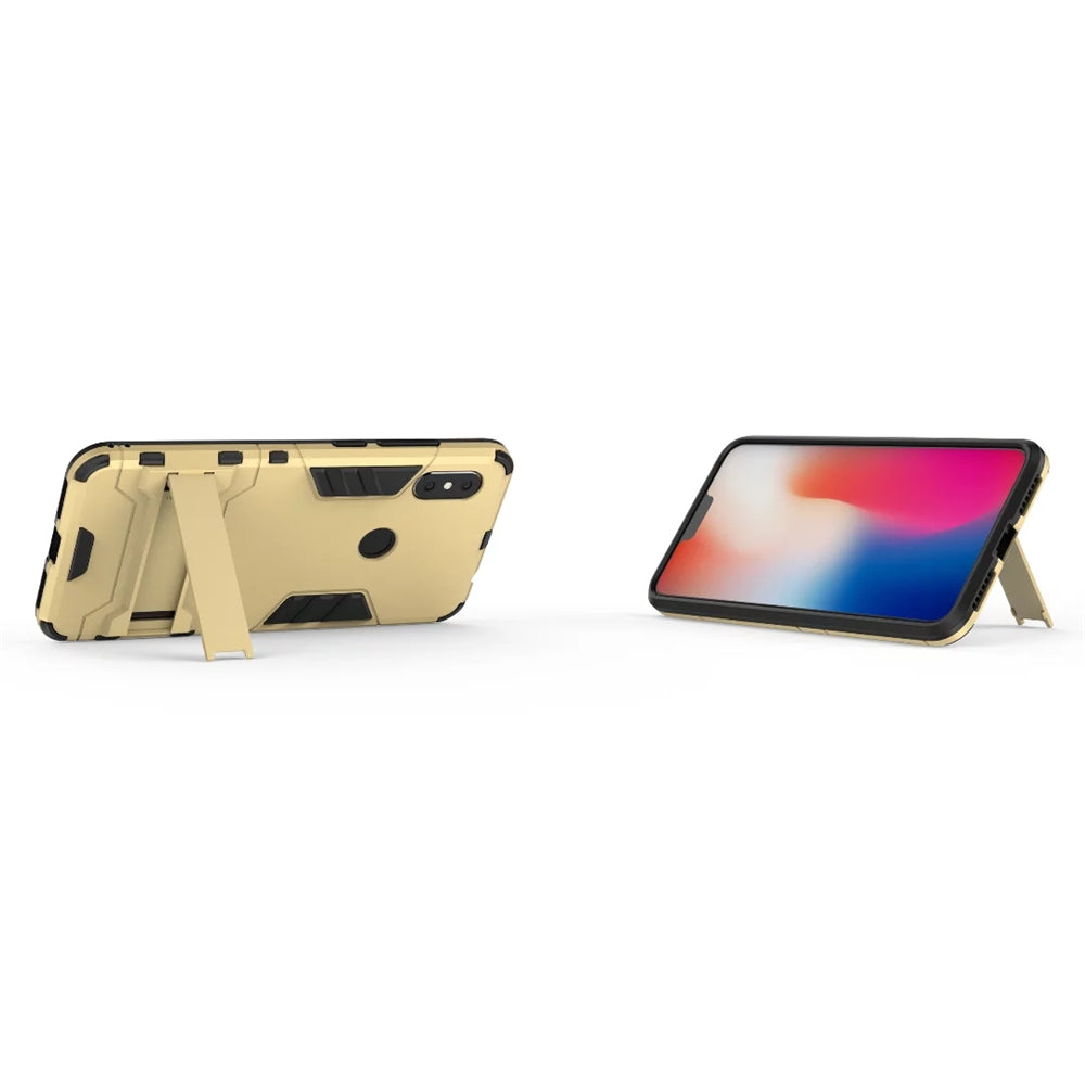 Case with Stand Back Cover Solid Colored Hard PC Material for Xiaomi Redmi Note 6