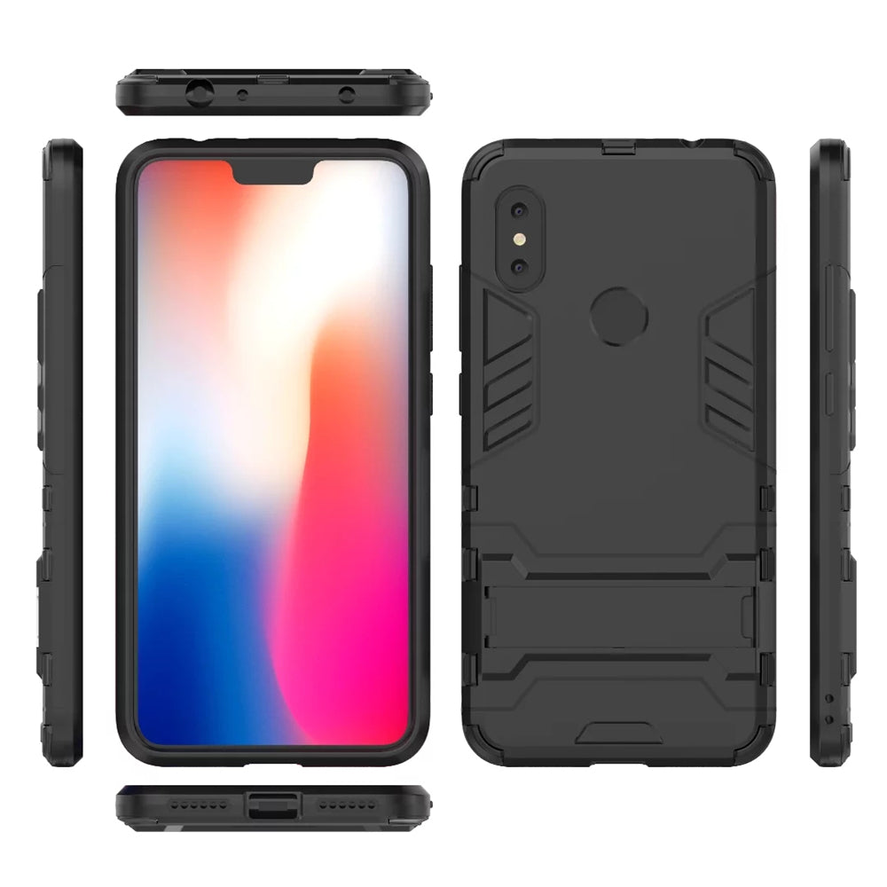 Case with Stand Back Cover Solid Colored Hard PC Material for Xiaomi Redmi Note 6