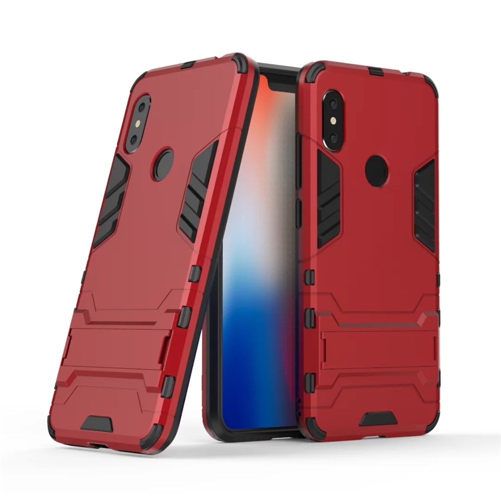 Case with Stand Back Cover Solid Colored Hard PC Material for Xiaomi Redmi Note 6
