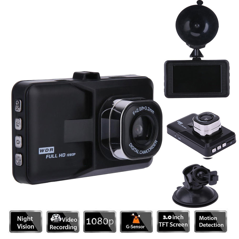 1080P HD 3.0 inch LCD Car DVR Dash Camera Video Recorder Night Vision G-sensor