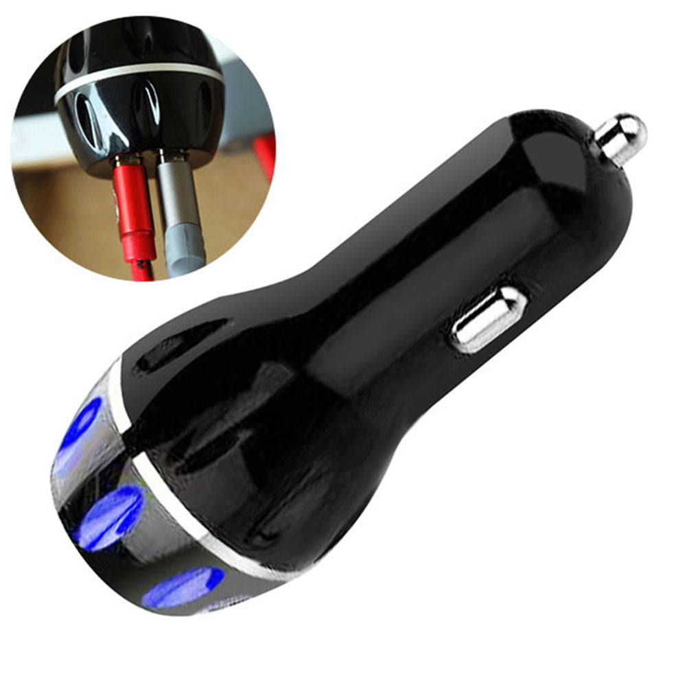 Dual USB Port Charging Smart Car Charger Adapter for iPhone Samsung Android