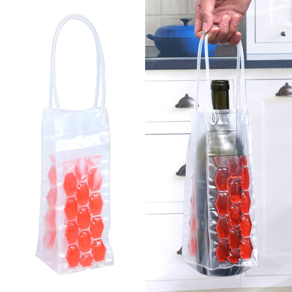 Wine Bottle Freezer Bag Chilling Cooler Ice Bag Beer Cooling Gel Holder Carrier