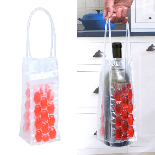 Wine Bottle Freezer Bag Chilling Cooler Ice Bag Beer Cooling Gel Holder Carrier