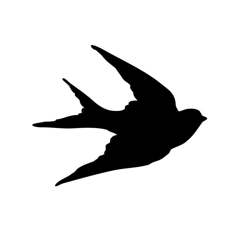 Flying Swallow Spring Vinyl Car Sticker Fashion Car Styling Reflective Decal Removable