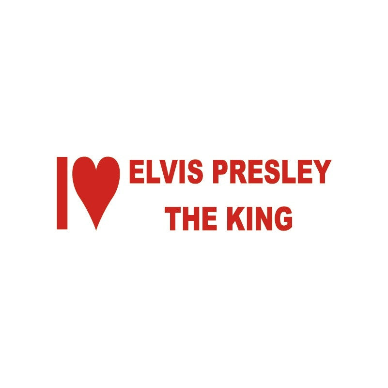 Reflective I Love Elvis Presley The King Car Sticker I Love Series Vinyl Car Decal Removable