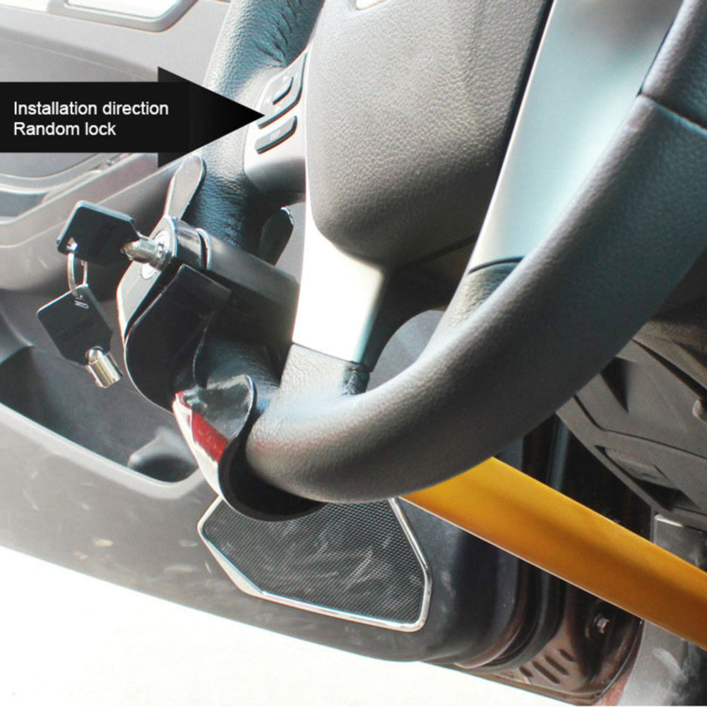T-Type Heavy Duty Stainless Steel Car Anti-theft Steering Wheel Security Lock
