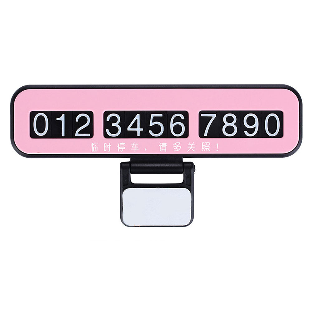 1Set Luminous Car Temporary Parking Card Phone Number Plate Auto Hidden Sticker