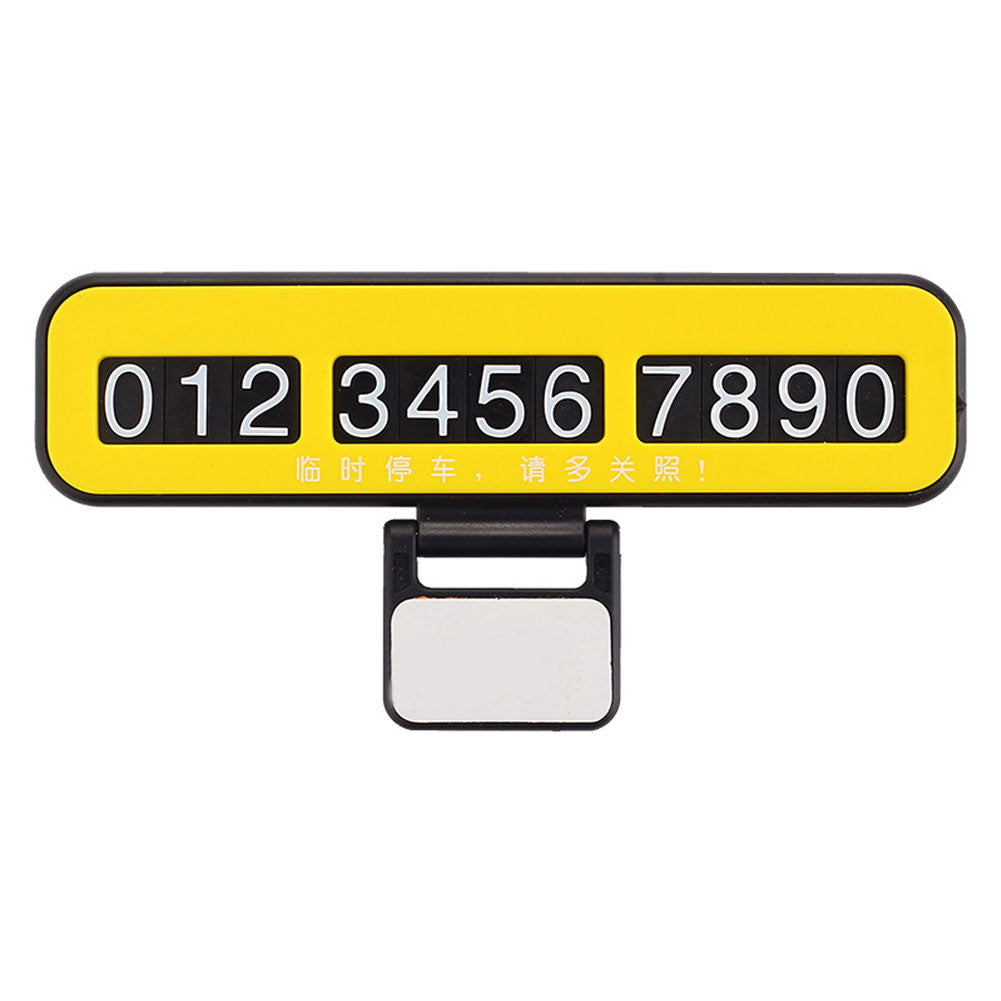 1Set Luminous Car Temporary Parking Card Phone Number Plate Auto Hidden Sticker