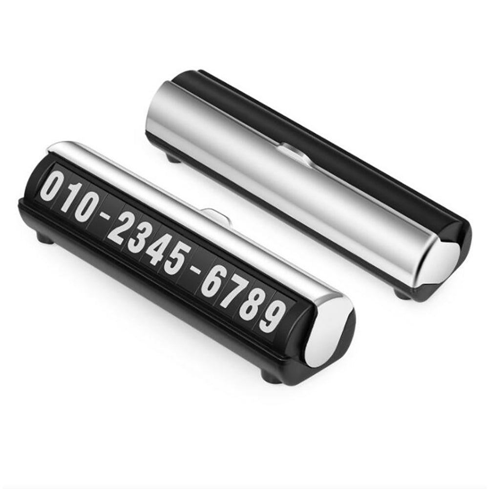 Car Parking Card Temporary Stop Sign Phone Number Magnetic Hidden Rotate Plate