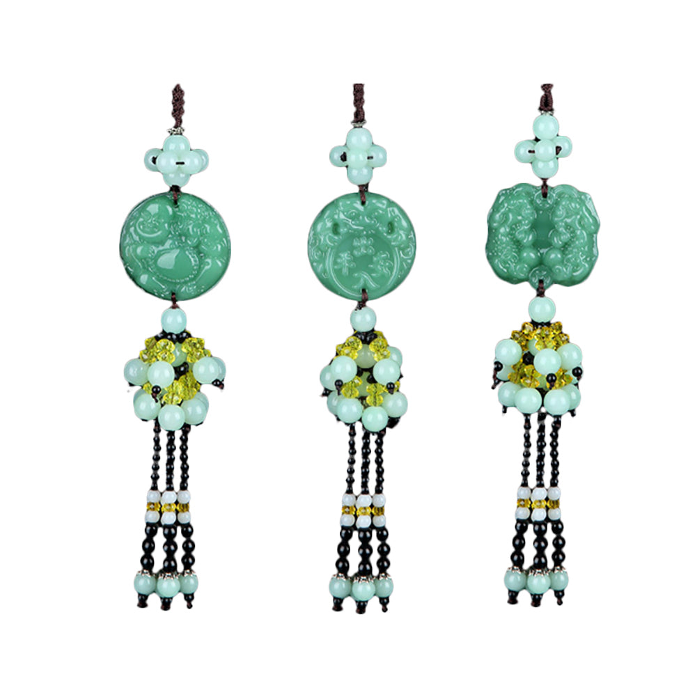 Safe Drive Symbol Tassel Auto Car Hanging Pendant Ornament Lucky Charm Amulet