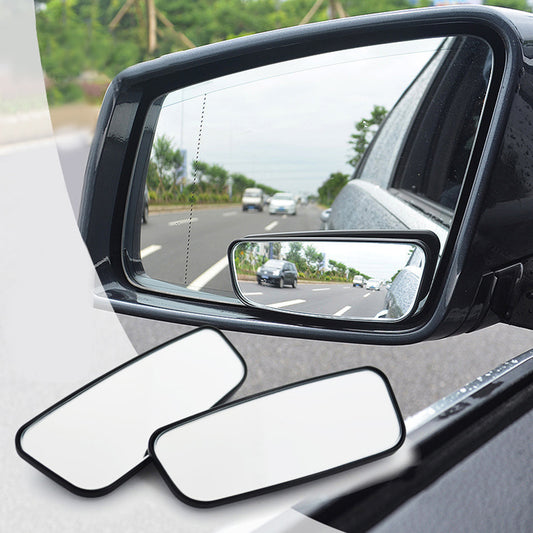 1Pair 360 Degree Rotate Adjustable Car Blind Spot Wide Angle Auxiliary Mirror