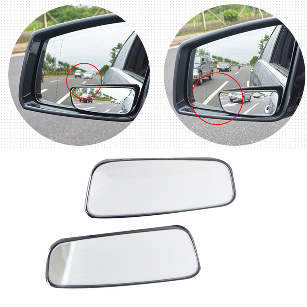 1Pair 360 Degree Rotate Adjustable Car Blind Spot Wide Angle Auxiliary Mirror