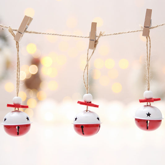 3Pcs Cute Iron Bells Pendant Home Christmas Tree Xmas Party Hanging Decoration