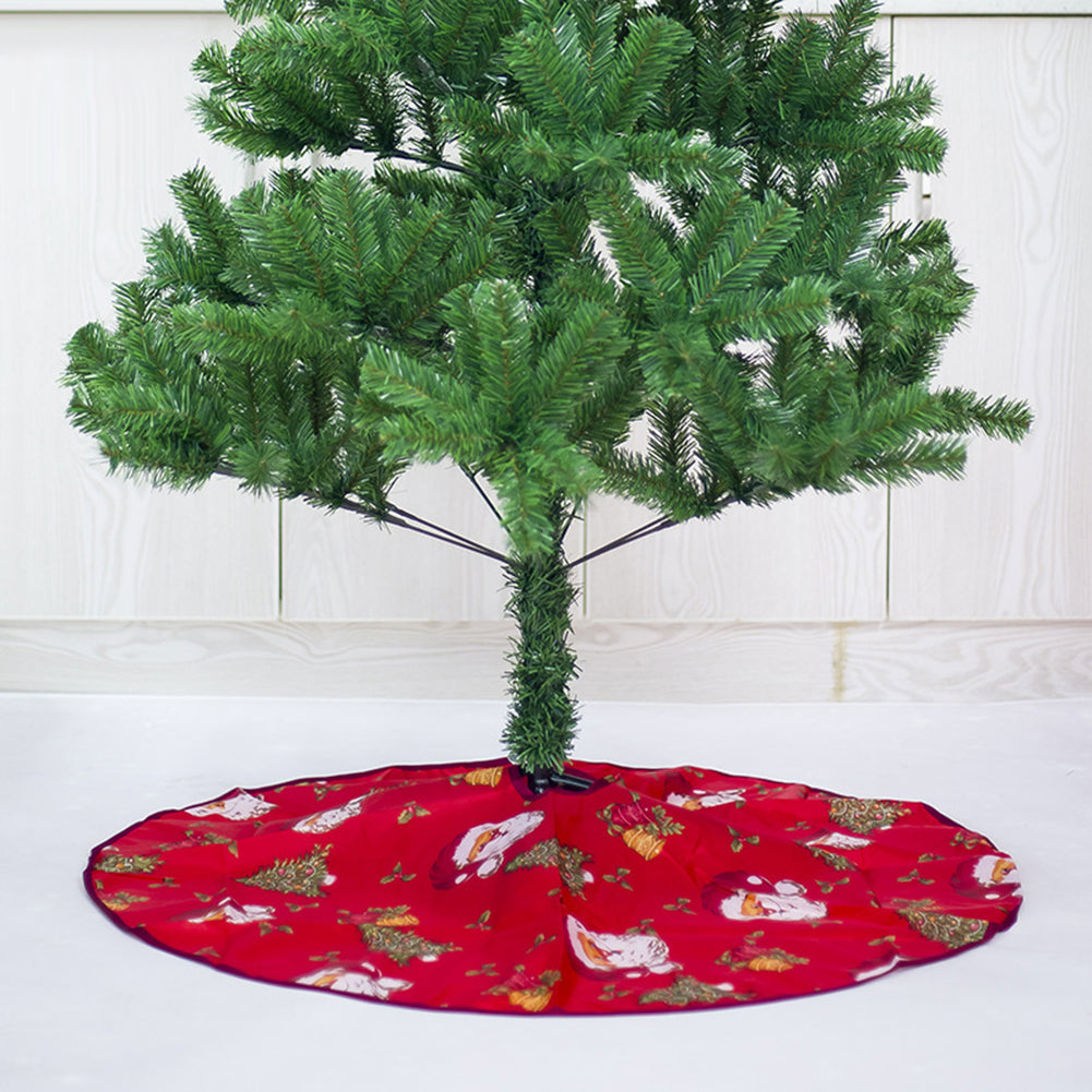 60/90cm Christmas Tree Dress Skirt Floor Mat Cover Santa Flower Party Xmas Decor