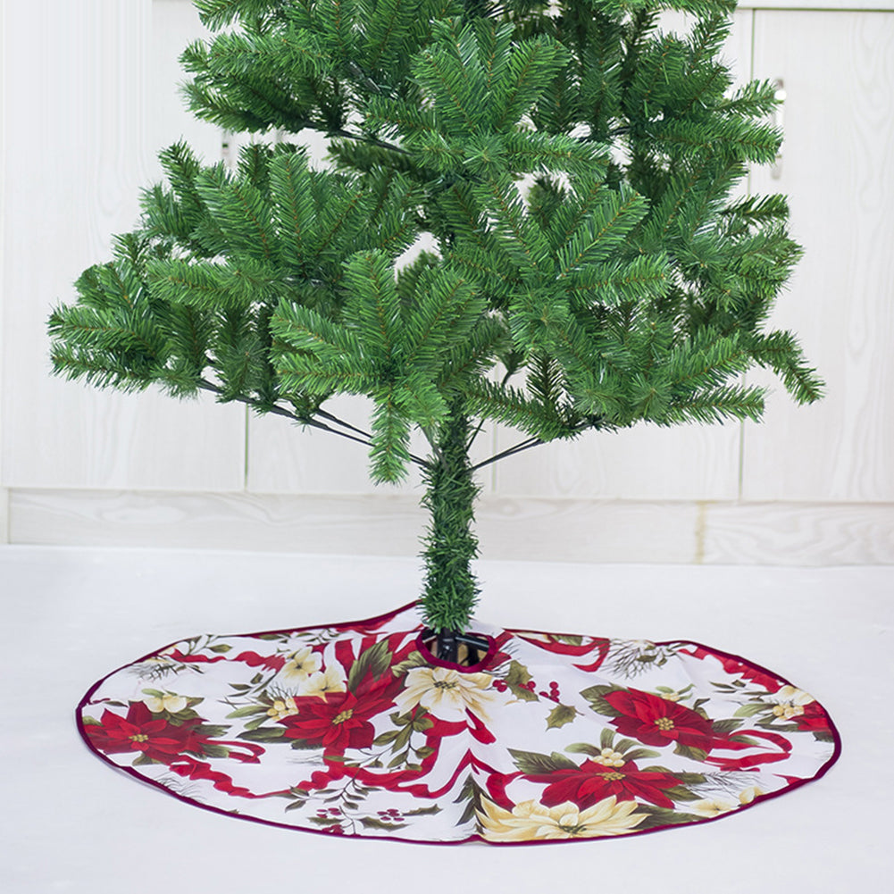 60/90cm Christmas Tree Dress Skirt Floor Mat Cover Santa Flower Party Xmas Decor
